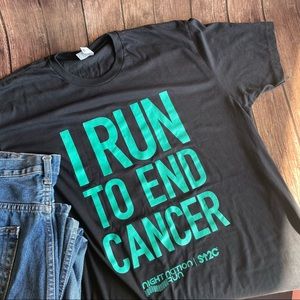 Night Nation | I Run To End Cancer | Graphic T-shirt | Size XL Black